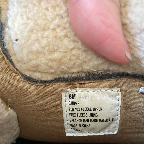 Esprit Tan Chunky Rugged Sole Faux Sherpa Lined Combat Boots Size 8 - Picture 5 of 5